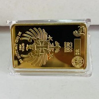Badge et emblème en métal plaqué or, design billet de banque dollar américain, Feng Shui moderne, impression offset, sur mesure, décoration intérieure