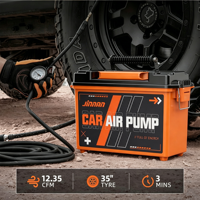Portable 12V Dual Cylinder Tire Inflator Heavy Duty Car Air Compressor Digital Pressure Gauge Plastic Construction 700W Max 600W