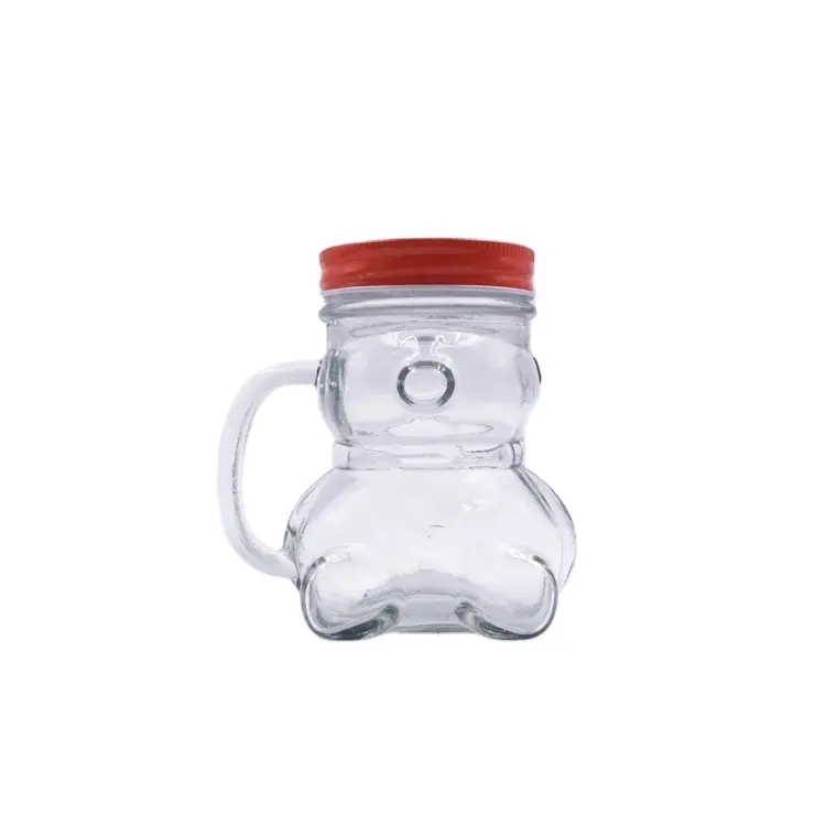 Grosir botol jus kaca berbentuk beruang cantik 150ml