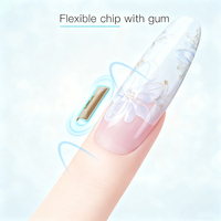 Mini Etiqueta de uñas NFC con luces LED Social Flexible 13,56 MHz NFC pegatina para decoración de uñas