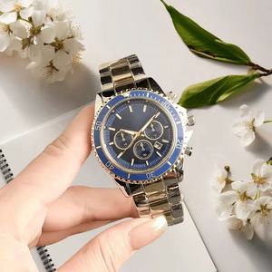 Nuevo reloj de moda a bajo precio para hombre, reloj cronógrafo multifuncional con correa de acero inoxidable, esfera negra, relojes deportivos casuales - Product Image 6