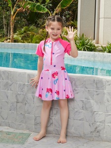 Traje de Baño de una Pieza de Poliéster de Secado Rápido para Niñas, para Aguas Termales, Surf, Moda Princesa - Product Image 2