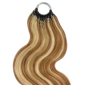 FH #P27/613 Highlight <b>Body</b> <b>Wave</b> Miracle Knot Crochet Human Hair Color Ring X Feathering Tip Braids Human Hair Crochet - Product Image 3