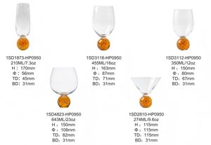 Ensemble de 3 verres à cocktail Raymond Amber, verres à <span class=keywords><strong>martini</strong></span> et à tulipe avec base sphérique 274ml 350ml 455ml pour bar et fête - Product Image 5
