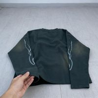 T-shirt en tricot à carreaux rétro à manches longues pour homme, streetwear de haute qualité, coton pur, motif imprimé numérique