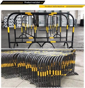 Barrera de Seguridad Galvanizada Antioxidante, Valla Reflectante Amarilla y Negra para Obras, Proyectos Municipales y Control de Multitudes en Eventos - Product Image 6