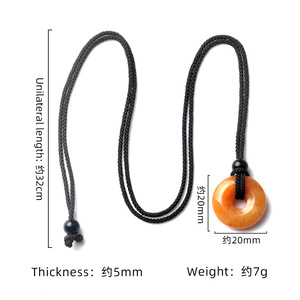 Círculo Donut curación cristales collar Natural Chakra piedra preciosa amuleto moneda de la suerte encanto protección Reiki colgante collar - Product Image 3