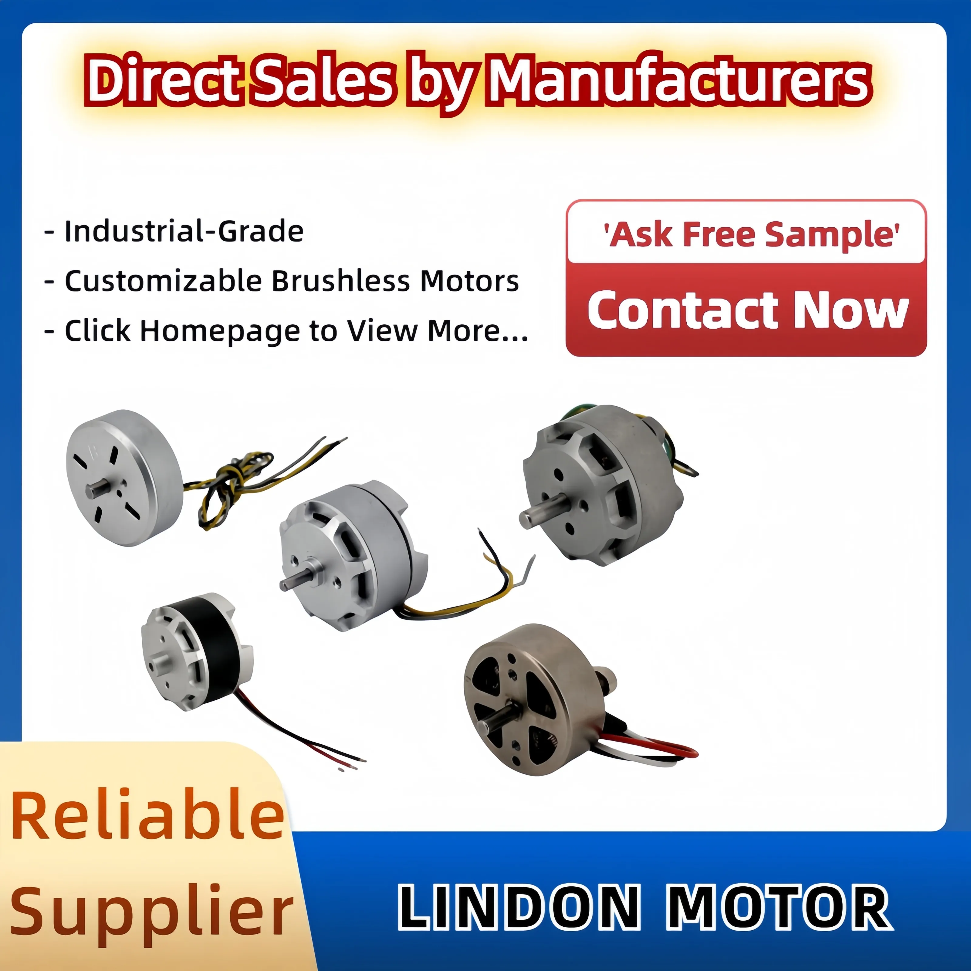 High Efficiency Low Maintenance Long-lasting Brushless Motor 5.5V 2.5W with 16916RPM CW/CCW BLDC Motors