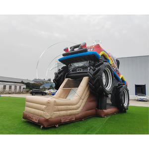 Château gonflable géant populaire et durable en PVC avec toboggan, combo gonflable commercial extérieur pour la course, maison de rebond gonflable avec toboggan - Product Image 6