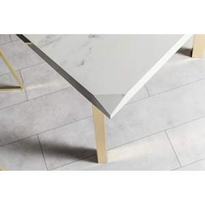 Juego de Comedor Moderno y Duradero de 6 Piezas con Sillas de Respaldo Sólido, Estructura de Madera y Metal para Muebles del Hogar - Product Image 4