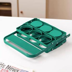 Support à boissons pliable vert avec six porte-gobelets pour restaurants et KTV - Product Image 1