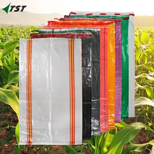 wrap bag transparent pp transparent bag with drawstring and customized logos for packaging potatoes garlic and onions for Russia