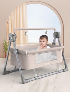 Culla Elettrica Multifunzione Personalizzata per Neonati, Sedia a <span class=keywords><strong>Dondolo</strong></span>, Lettino di Lusso con Musica e Zanzariera - Product Image 6