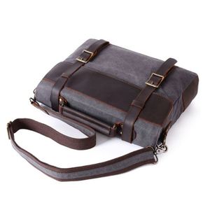 Sac de messager Vintage pour hommes de haute qualité Simple mode innovante avec longue sangle en cuir <span class=keywords><strong>toile</strong></span> épaule produit de haute qualité - Product Image 6