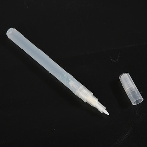 NOVISON 11mm Transparent Empty Marker <b>Pen</b> with 0.7mm Round Toe Brush Tip <b>Refillable</b> Dry-Erase & Wet-Erase Ink for Writing Paper - Product Image 4