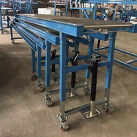 Unpowered Gravity Telescopic Roller Conveyor Adjustable Height for Warehouse Logistics Carton Loading Unloading