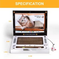 Rascador para Gatos 3 en 1 con Forma de Laptop, Juguete de Cartón Plegable para Gatos, Tabla de Rascar Corrugada para Gatos