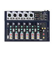 F7-USB produits les plus vendus petit mélangeur analogique audio portable USB stéréo 7 canaux