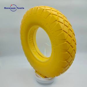 Roue de chariot à roulettes en <span class=keywords><strong>mousse</strong></span> de polyuréthane PU <span class=keywords><strong>anti</strong></span>-crevaison de haute qualité d'usine, 16 pouces, 4,00-8 pouces, <span class=keywords><strong>pour</strong></span> tondeuse à gazon - Product Image 3