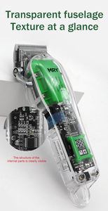 MRY inalámbrico cubierta trasera transparente Kit de corte de pelo recargable Barbero máquina de corte de pelo recortadora hombres Pro cortapelos <span class=keywords><strong>para</strong></span> hombres - Product Image 3