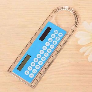 Règle avec loupe transparente, mini papeterie, jouets mathématiques, calculatrice électronique de poche pour l'école - Product Image 3