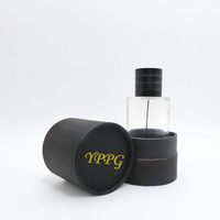 Tube en papier noir mat YPG pour emballage cosmétique avec logo en feuille d'or, design personnalisé, boîte artisanale recyclable