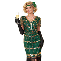 Costume vintage pour femmes avec paillettes, robe de flapper des années 1920, tenue de danse à franges, style Gatsby, vêtements de scène multicolores