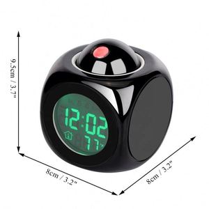 Projection Alarm <b>Clock</b> with LED Display & Voice Talking - Custom Logo Available - Product Image 4