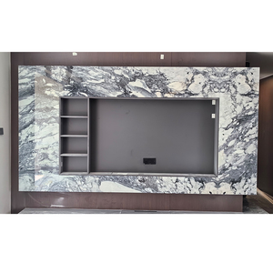 Panel de Pared para Televisor de Mármol Azul Baccarat de Estilo Moderno para Paredes de Dormitorio, Mármol Azul <span class=keywords><strong>Bulgari</strong></span> a Precio Accesible - Product Image 2