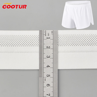 Bande élastique extensible noire et blanche 45 mm avec trous en maille respirante, ruban de tissage pour accessoires vestimentaires et shorts de course