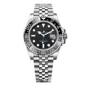 Reloj mecánico GMT4 para hombre, reloj mecánico <span class=keywords><strong>GMT</strong></span>, reloj para hombre Laujia, bisel de cerámica luminoso resistente al agua - Product Image 3