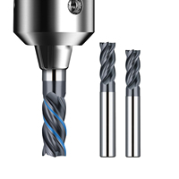 Fraise à queue CNC en carbure monobloc à 4 dents, hélice inégale HRC70, pour la coupe d'alliages métalliques inoxydables, fraise durable et efficace