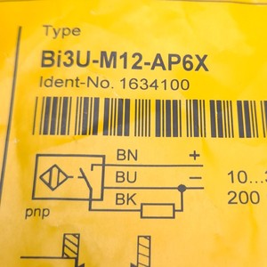 Plc <strong>Bi3u</strong>-<strong>m12</strong>-<strong>ap6x</strong> 1634100 Inductive Sensor, Pnp-no, <strong>M12</strong> X 1, 3mm Switching for Warranty Product - Product Image 2