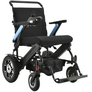 Silla de ruedas eléctrica portátil Plegable ligera de acero al carbono de alta resistencia con motores duales Silla de Ruedas de viaje - Product Image 3