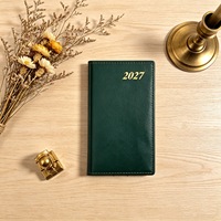 U+ CT-06 2027 Agenda en Inglés para Gestión del Tiempo y Eficiencia, Planificador Semanal, Cuero Sintético, Encuadernación Cosida con Hilo, Ideal para Regalo