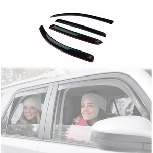 LUMA Juego de 4 deflectores de ventana color negro ahumado, visera protectora contra la lluvia para camionetas 2016-2023, accesorios de embellecedores exteriores - Product Image 1