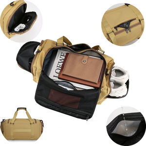 Borsa da Palestra Grande Capacità in Oxford Resistente con Separazione Asciutto/Bagnato, Borsone con Cerniera Personalizzabile con Logo, Borse da Viaggio con Scomparto per Scarpe - Product Image 2