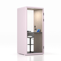 Cabine de bureau insonorisée à faible coût, modulaire et mobile, pour une personne, idéale pour les diffusions en direct, l'enregistrement et l'étude à domicile