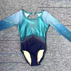 <span class=keywords><strong>Justaucorps</strong></span> <span class=keywords><strong>de</strong></span> gymnastique et <span class=keywords><strong>de</strong></span> danse pour filles à manches longues en Spandex bleu marine mystique, ensemble short <span class=keywords><strong>de</strong></span> danse - Product Image 1