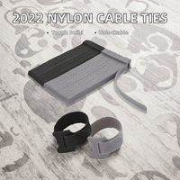 Attaches-câbles électriques réutilisables Hongyucable 2022 en Nylon66 94V-2, longueur 450 mm, avec organisateur de câbles à boucle auto-agrippante détachable