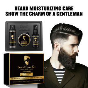 Etiqueta privada Cuidado de la barba Champú Bálsamo Kit Lavado Champú Bálsamo Suero Brillo Crecimiento <span class=keywords><strong>Aceite</strong></span> Hombres Aseo Set para vello <span class=keywords><strong>facial</strong></span> - Product Image 3