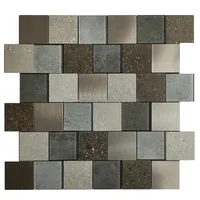 Mattonelle di mosaico di alluminio del metallo del pavimento del Backsplash della buccia e del bastone di progettazione calda di vendita 3D