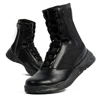 Bottes tactiques légères pour hommes, bottes respirantes adaptées au travail et aux motos.