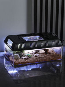 Cage d'intérieur carrée ventilée pour animaux de compagnie avec plateau amovible et loquets sécurisés pour petits animaux, cage d'intérieur carrée respirante pour animaux de compagnie - Product Image 4