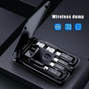 Adaptateur intelligent multifonctionnel BUDI, boîte de rangement pour cartes, câble de données USB, chargeur sans fil universel pour Android et iOS - Product Image 3