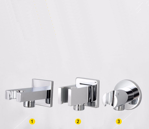 Support de pomme de douche réglable en laiton chromé, design moderne, accessoires de robinetterie de salle de bain pour hôtels et maisons - Product Image 6