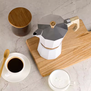 Italian Mocha <b>Pot</b> Contemporary Design 6-9 Cup Stovetop Espresso Maker Coffee Percolator Heat Resistant <b>Set</b> - Product Image 4