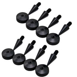 カスタム真ちゅうCNC旋盤M6M8ステンレスソリッドスピーカースパイクフィートHIFIスピーカー用アルミニウム陽極酸化ブラックスパイク - Product Image 6