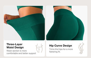 Leggings Peach Lift Vractive en gros, taille haute élastique, effet ventre plat, doux, anti-transpiration, sans coutures, pour le sport - Product Image 5