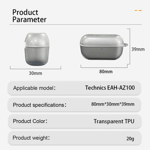 Étui en TPU transparent pour écouteurs en TPU EAH-AZ100 Technics, étui pour écouteurs sans fil en TPU transparent, pour <span class=keywords><strong>airpods</strong></span> Pro Shell - Product Image 4